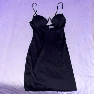 Black underwire bra mini dress